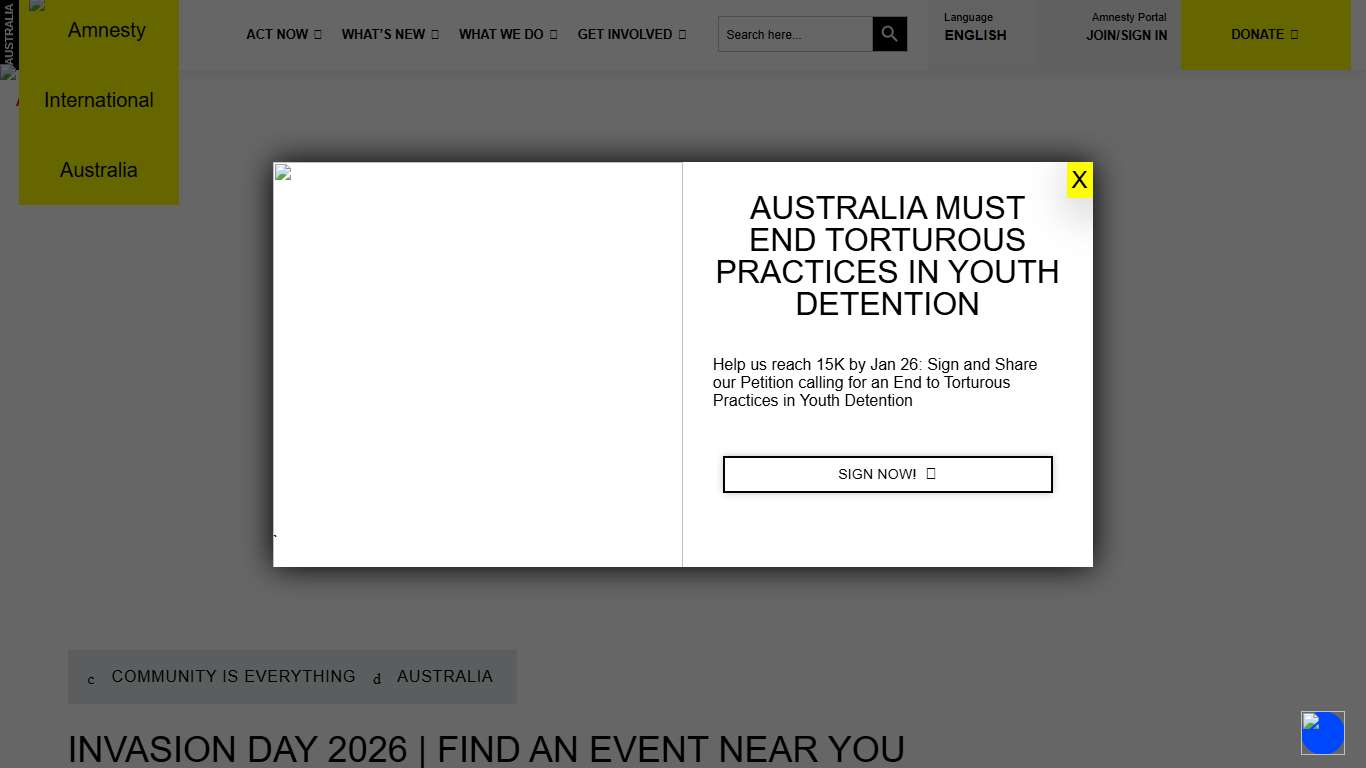 Invasion Day 2026 Find an event near you - Amnesty International Australia